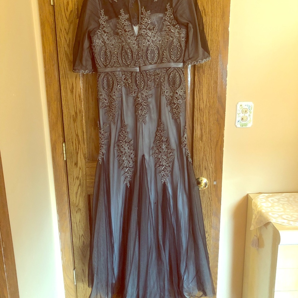 Gray/silver formal evening gown for sale